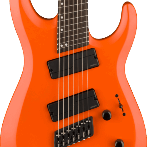 Jackson Pro Plus Series Dinky Modern HT7 MS Electric Guitar in Satin Orange Crush in stock