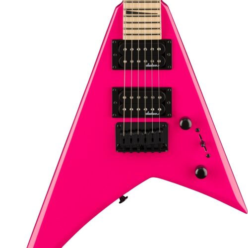 Jackson JS Series Rhoads Minion JS1X Electric Guitar in Neon Pink in stock