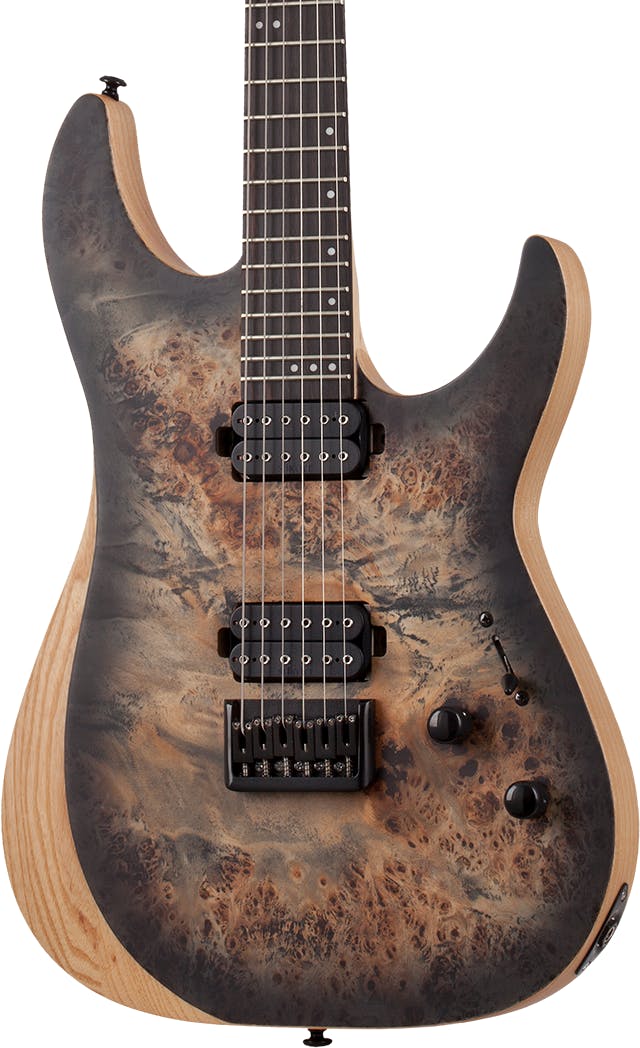 Schecter Reaper-6 in Charcoal Burst in stock