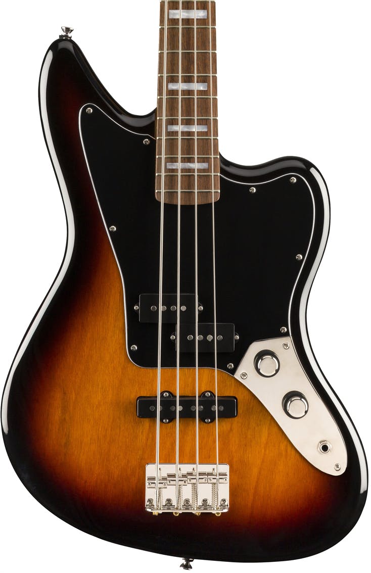 Squier Classic Vibe Jaguar Bass in 3 Tone Sunburst in stock