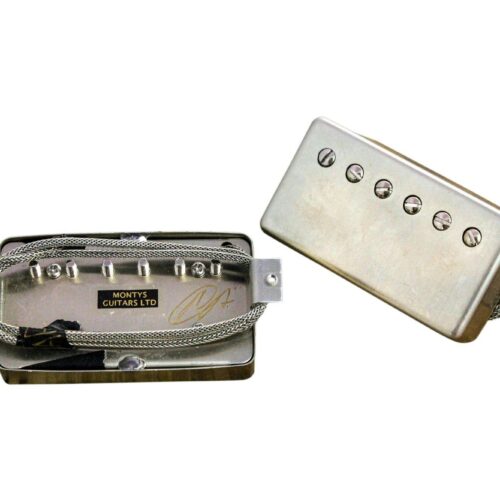 Monty's Guitars PAF Raw Nickel Pickup Set in stock