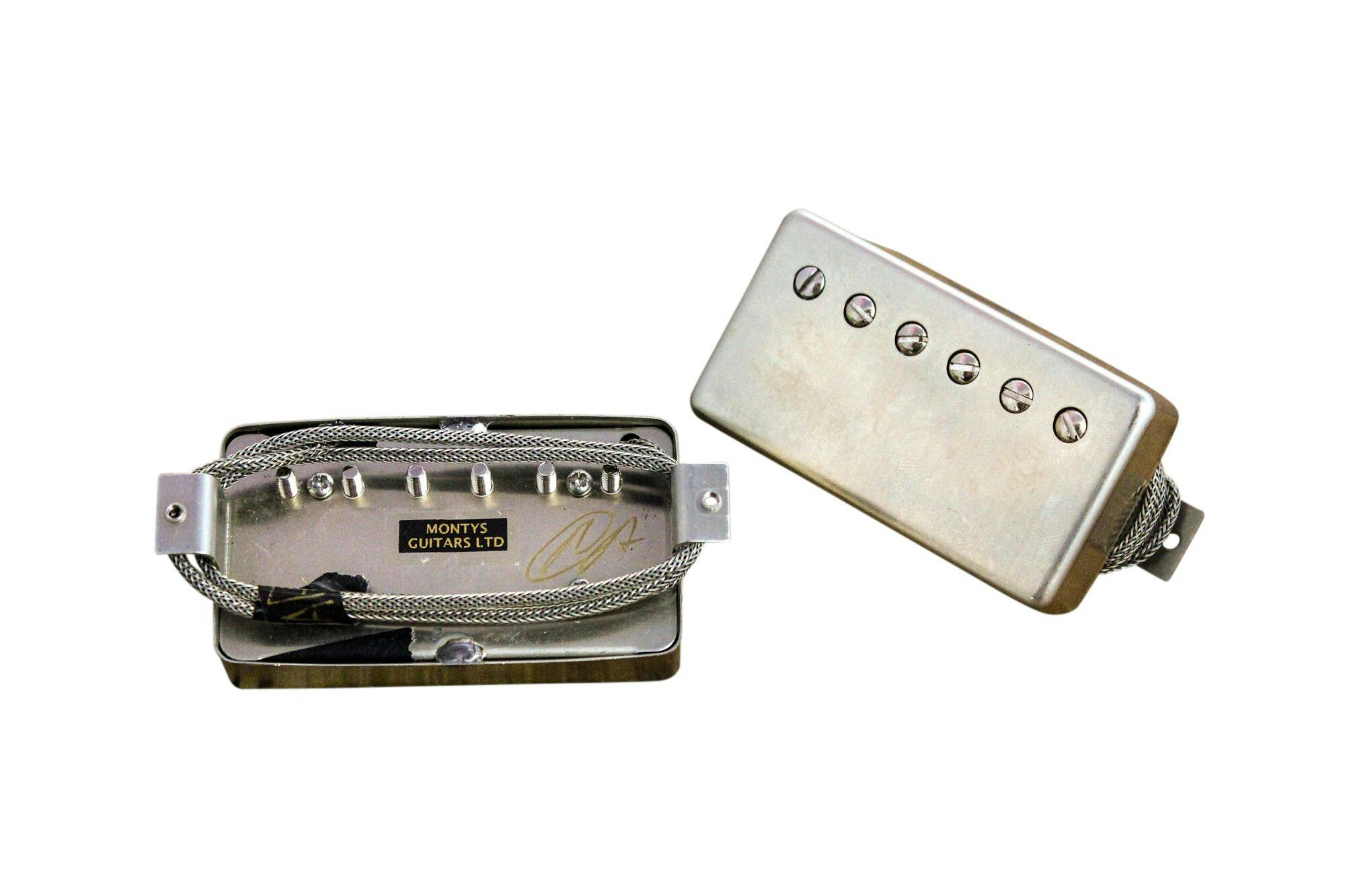 Monty's Guitars PAF Raw Nickel Pickup Set in stock
