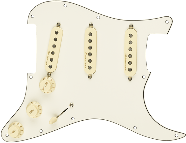 Fender Pre Wired Pickguard Stratocaster SSS Vintage Noiseless in Parchment in stock