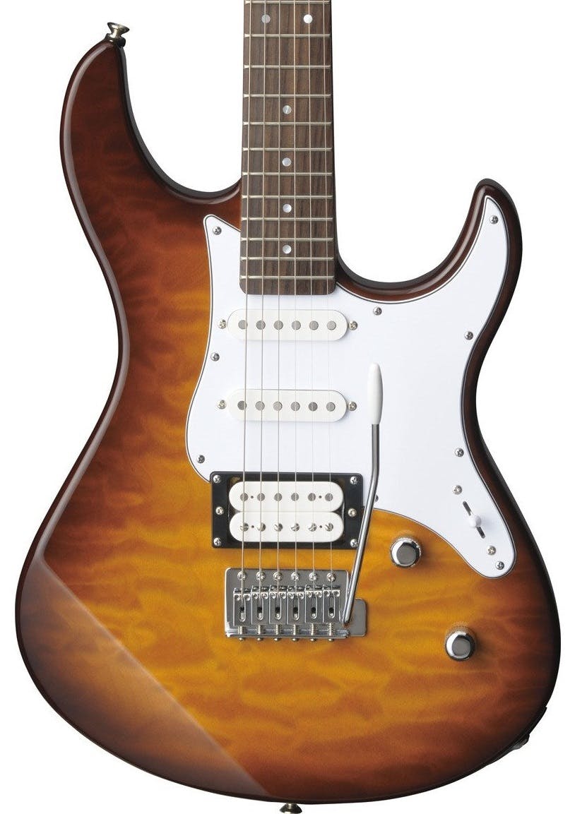 Yamaha Pacifica 212V Electric Guitar Quilted Maple body with Tobacco Burst in stock