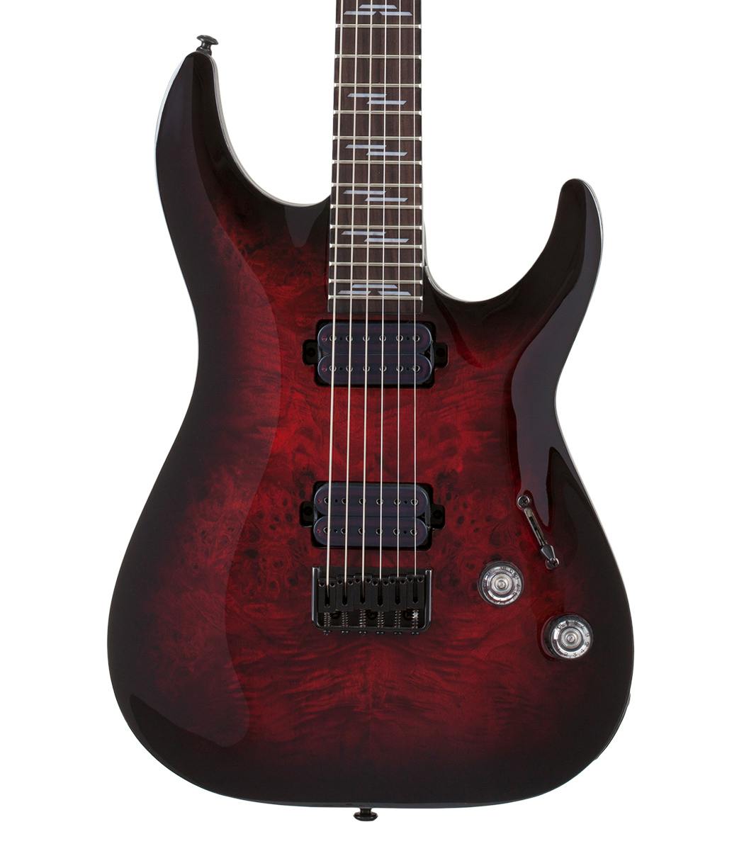 Schecter Omen Elite 6 in Black Cherry Burst in stock