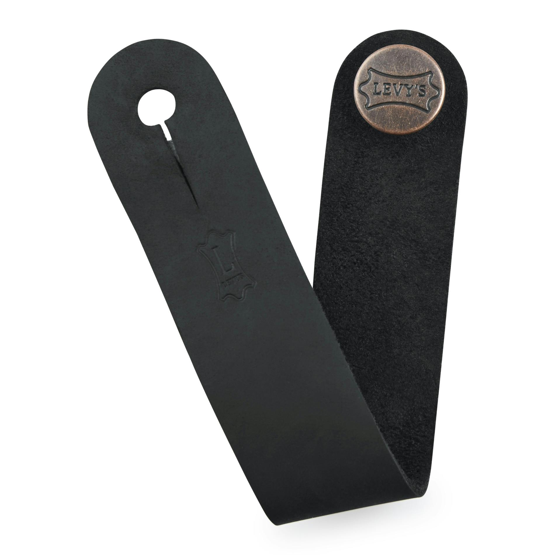 Levy Accessories Leather Headstock Strap Adapter Black in stock