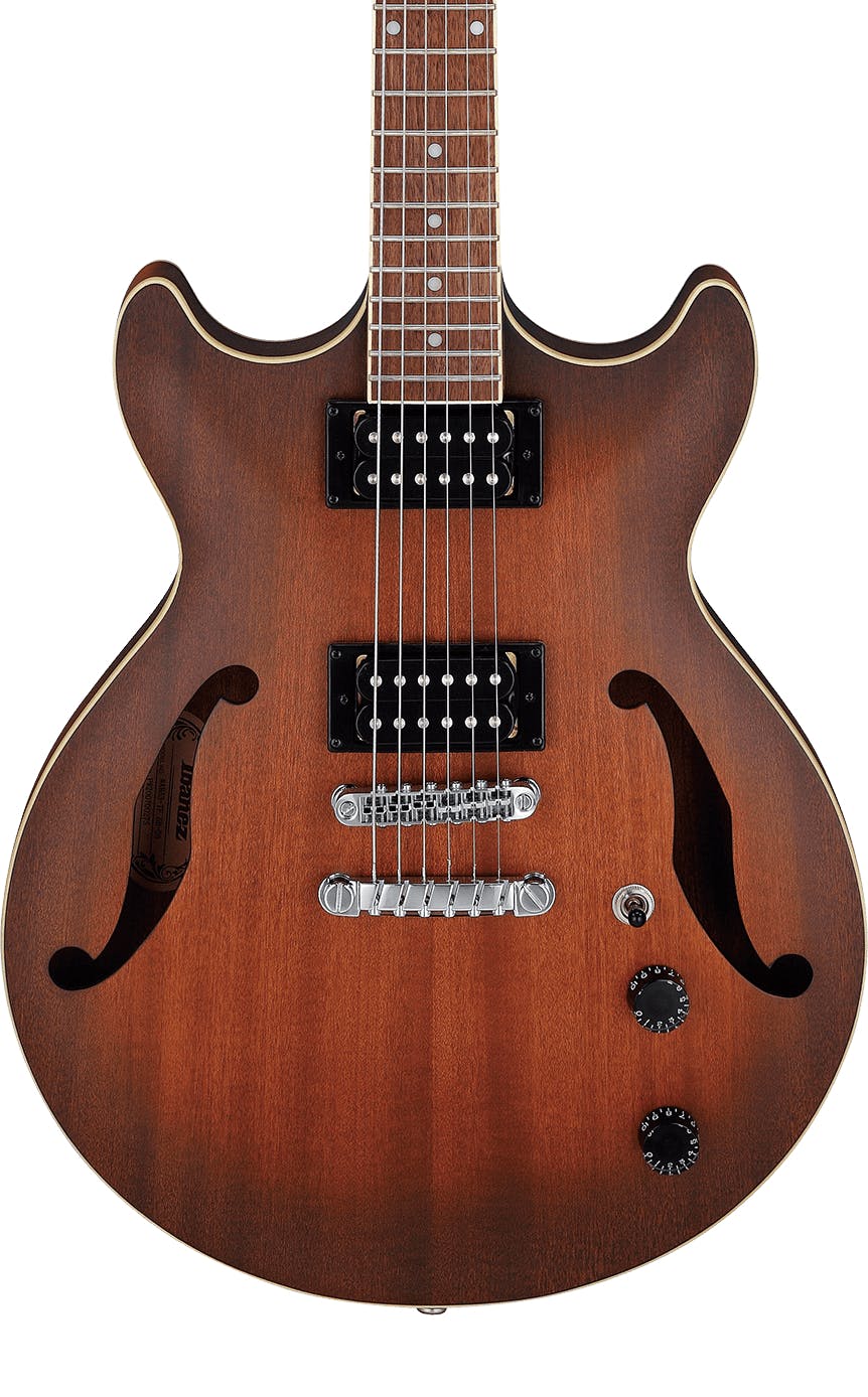 Ibanez AM53-SRF Electric Guitar In Tobacco Flat in stock - Image 1