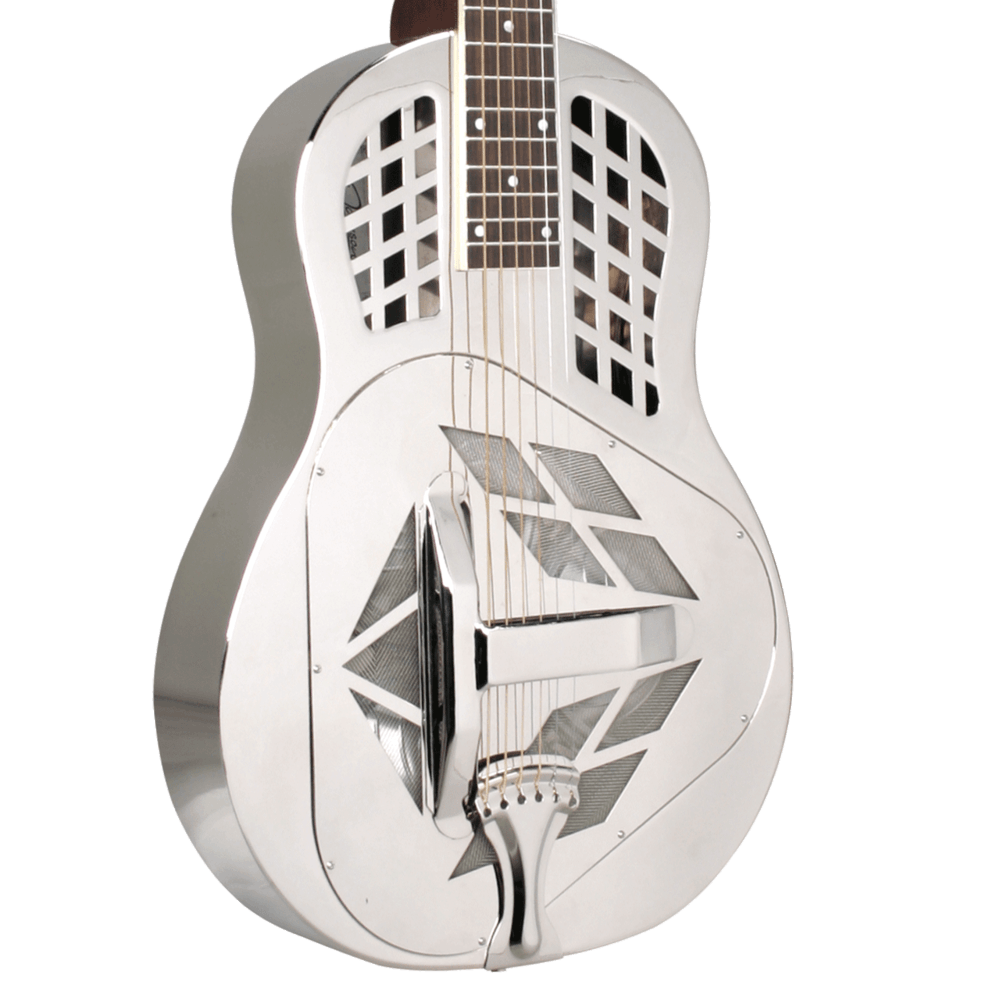 B Stock : Recording King RM-991-S Tricone Resonator Squareneck Acoustic Bell Brass Body in Nickel 002 in stock