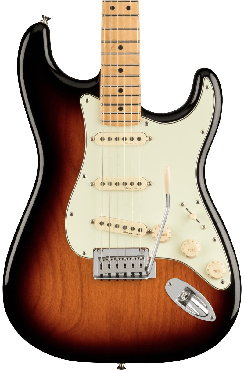 Fender Player Plus Stratocaster Electric Guitar in 3-Colour Sunburst in stock