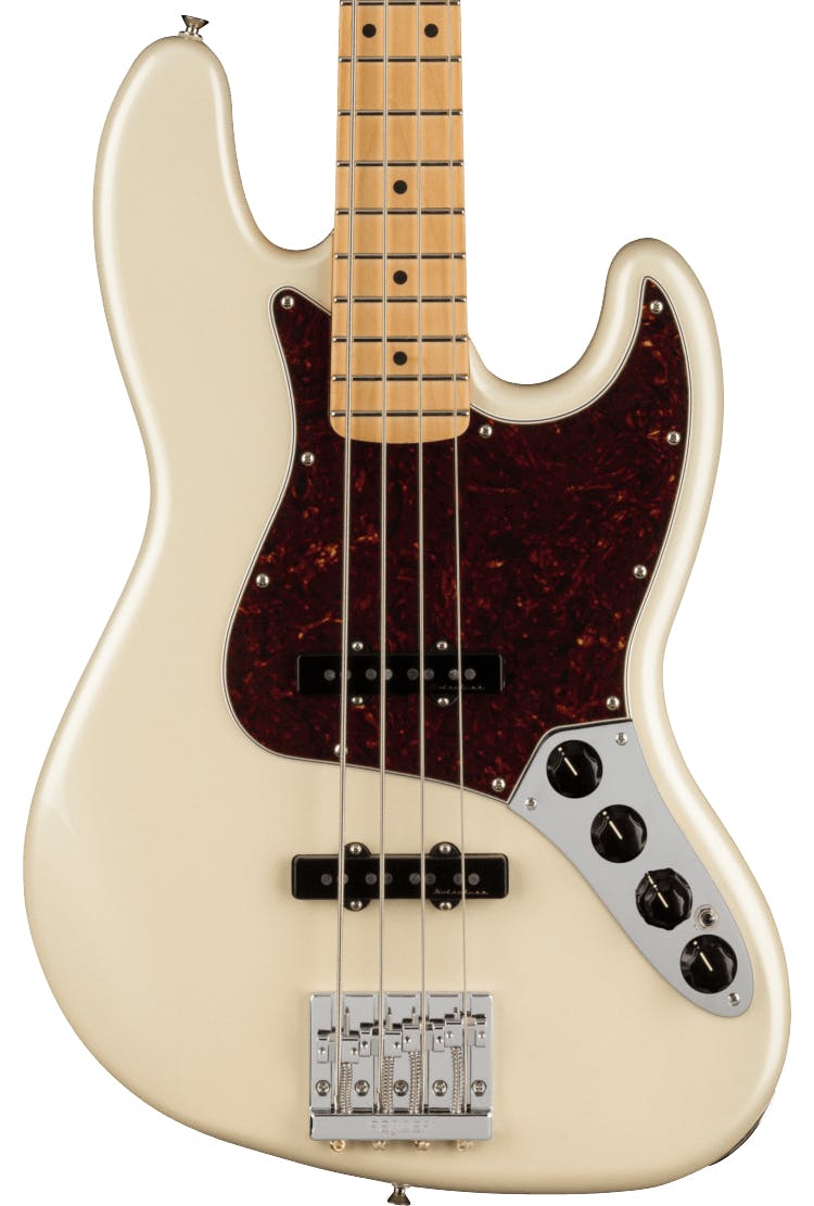 Fender Player Plus Jazz Bass in Olympic Pearl in stock