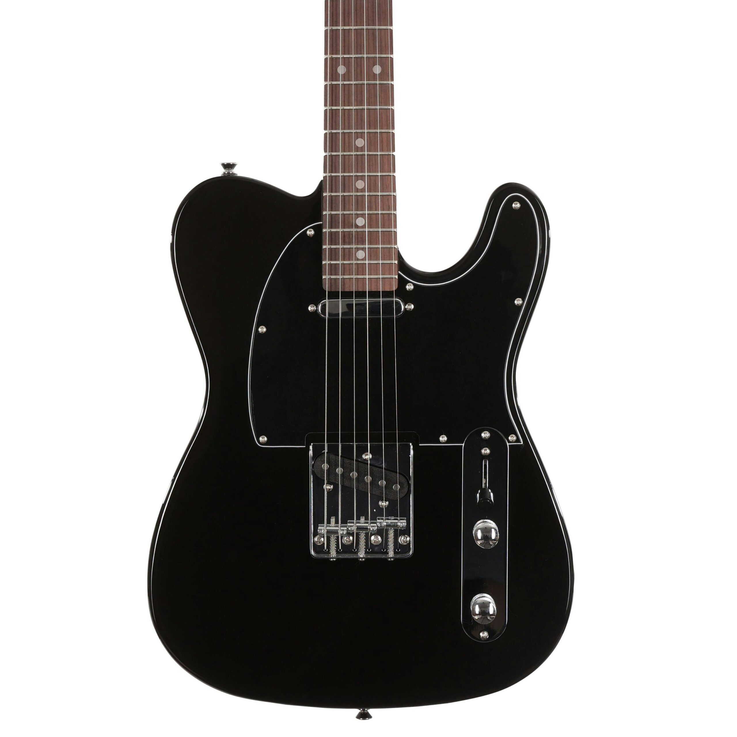 EastCoast T1 Electric Guitar in Black with Rosewood Fretboard in stock
