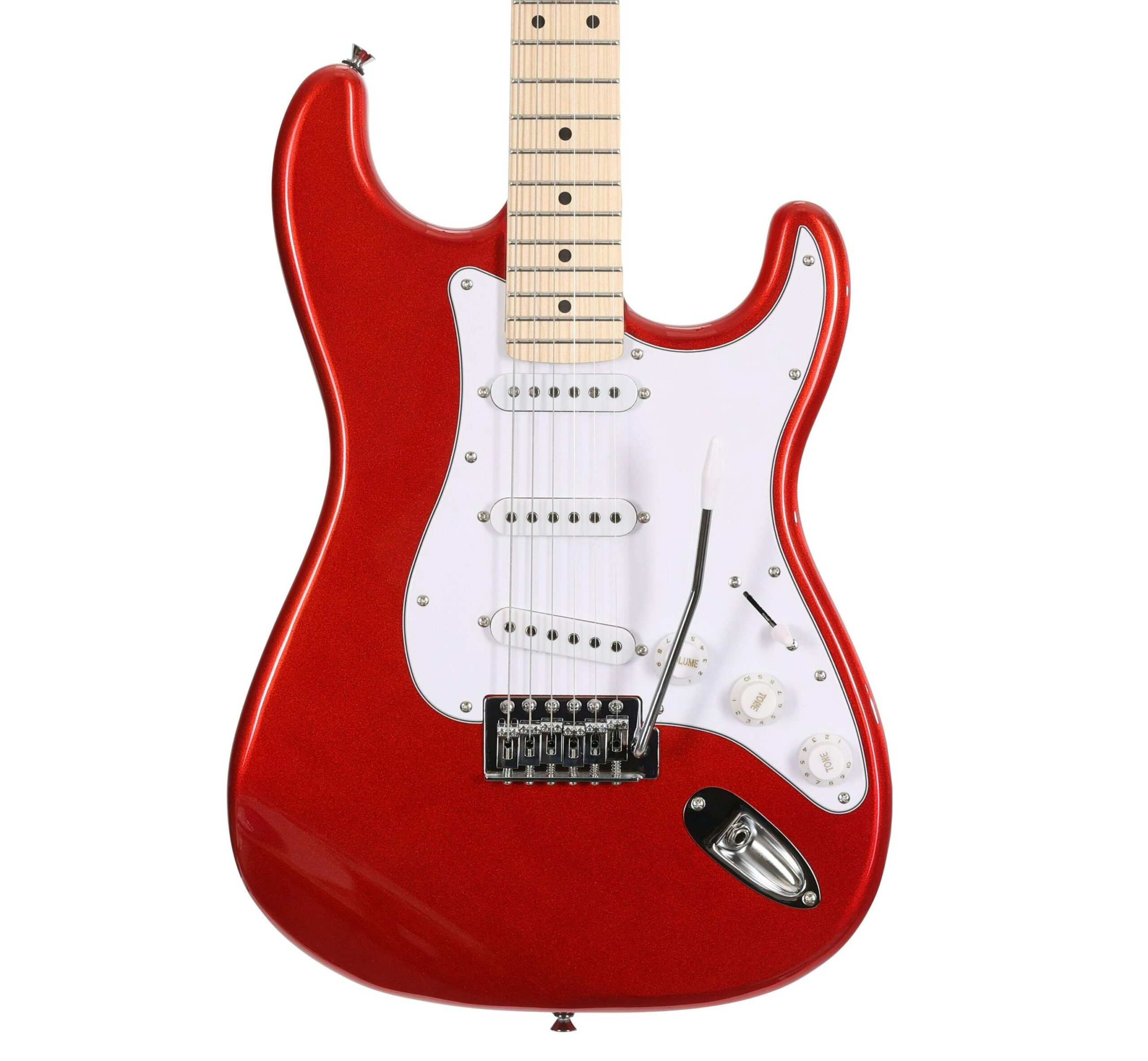 EastCoast ST1 Electric Guitar in Red with Maple Fretboard in stock - Image 1