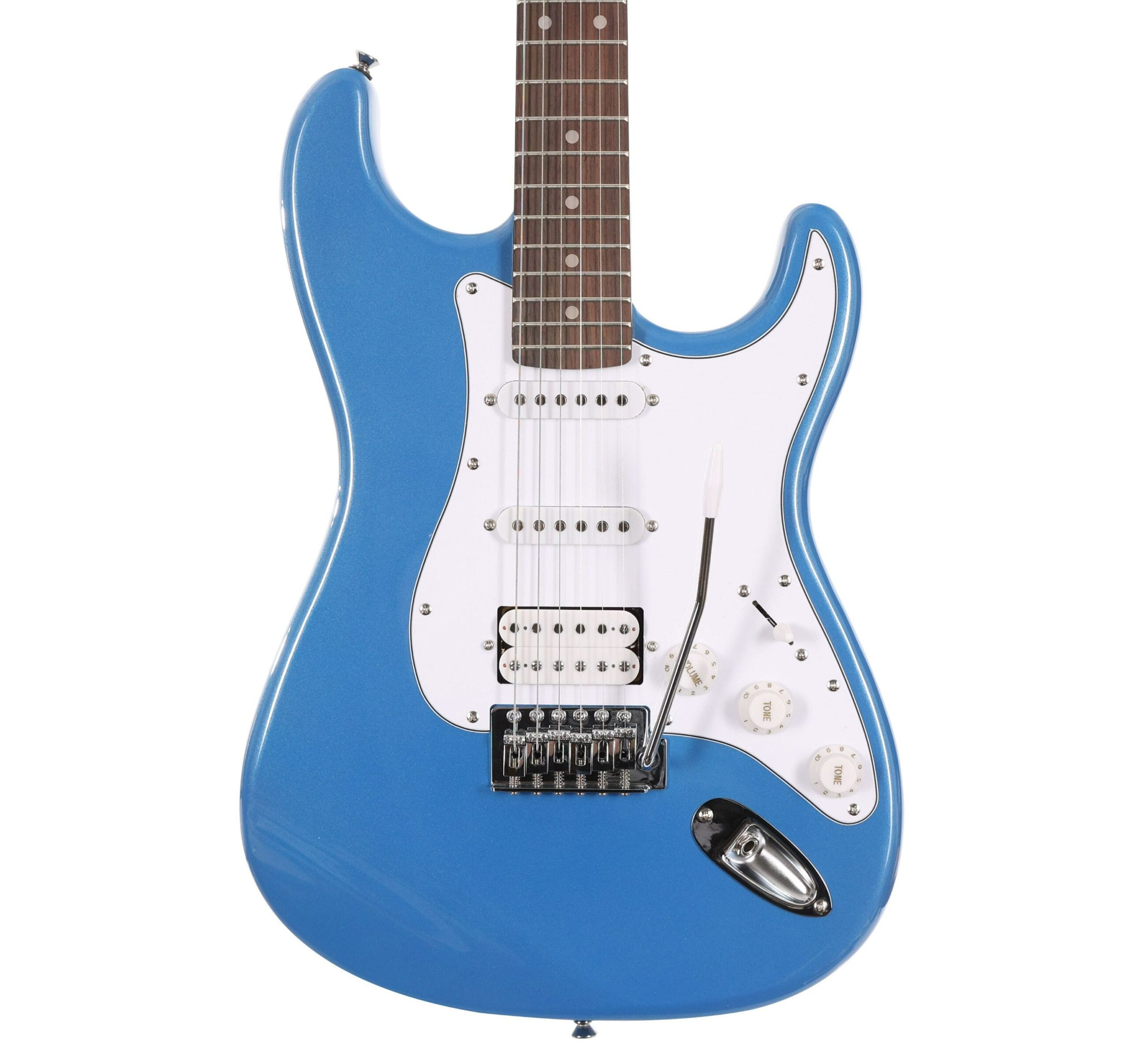 EastCoast ST2 HSS Electric Guitar in Ocean Blue Metallic Rosewood Fretboard in stock - Image 1