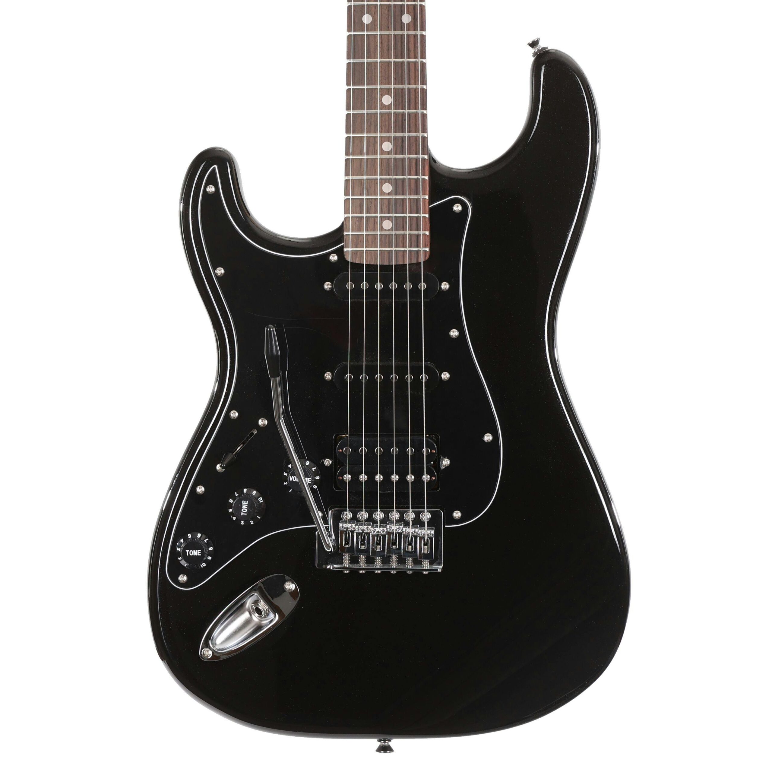 EastCoast ST2 HSS Left Handed Electric Guitar in Black Metallic Rosewood Fretboard in stock
