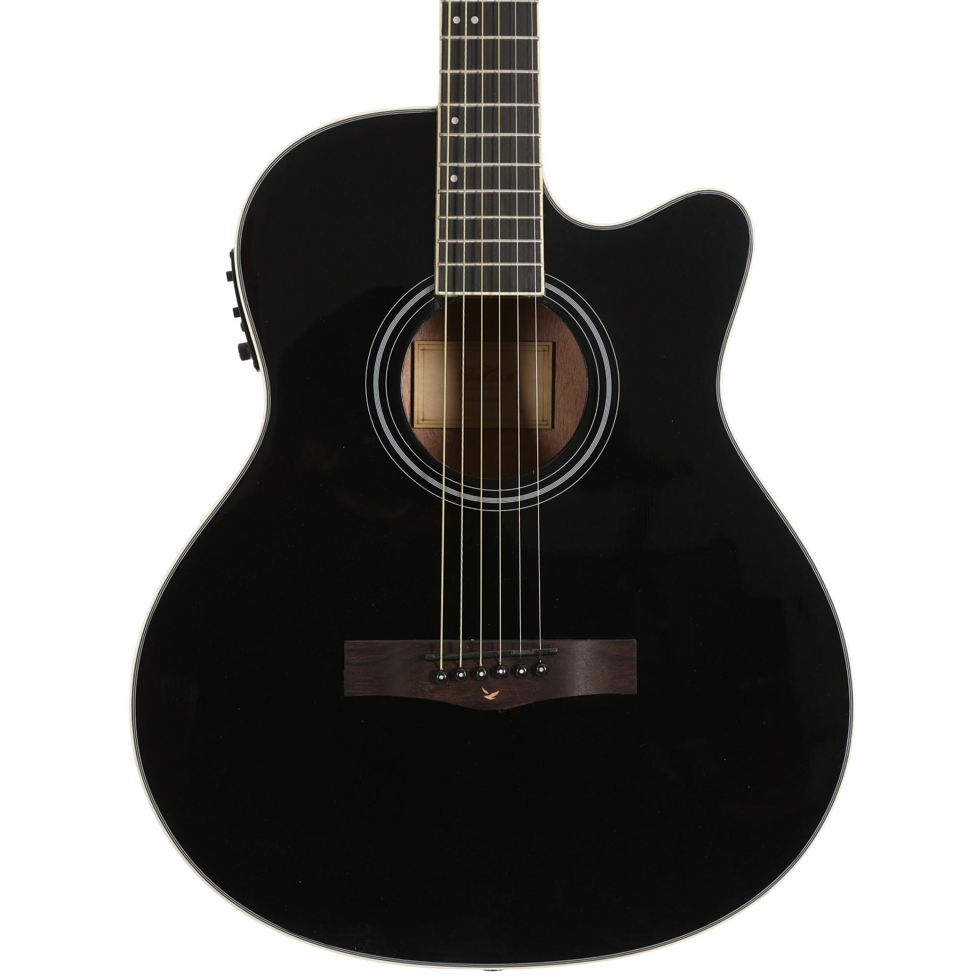 B Stock : EastCoast G1CE Grand Auditorium Electro Acoustic in Gloss Black 048 in stock