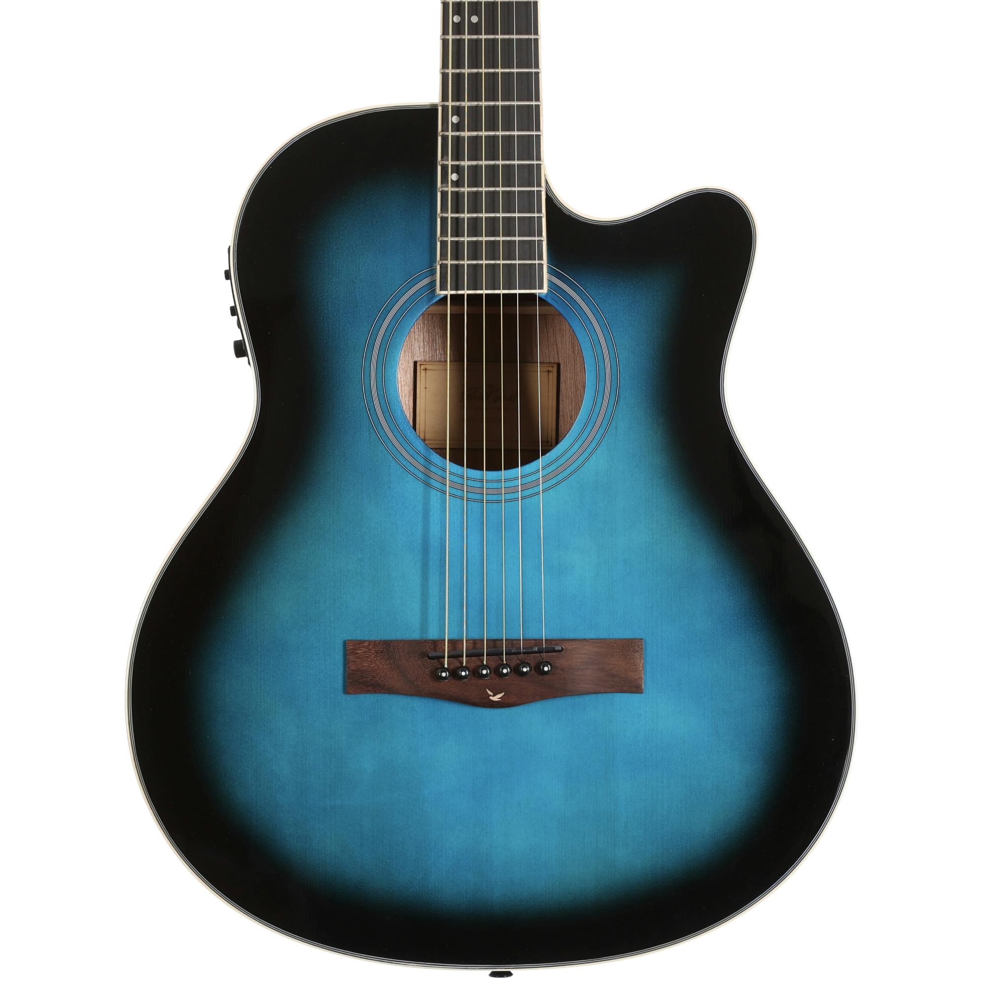 EastCoast G1CE Grand Auditorium Blue Burst Electro Acoustic in stock