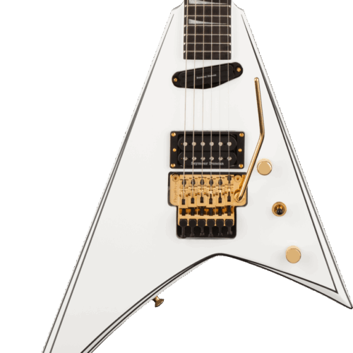 Jackson Concept Series Rhoads RR24 HS Electric Guitar in White with Black Pinstripes in stock