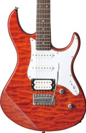Yamaha Pacifica 212V Electric Guitar Quilted Maple body with Caramel Brown finish in stock