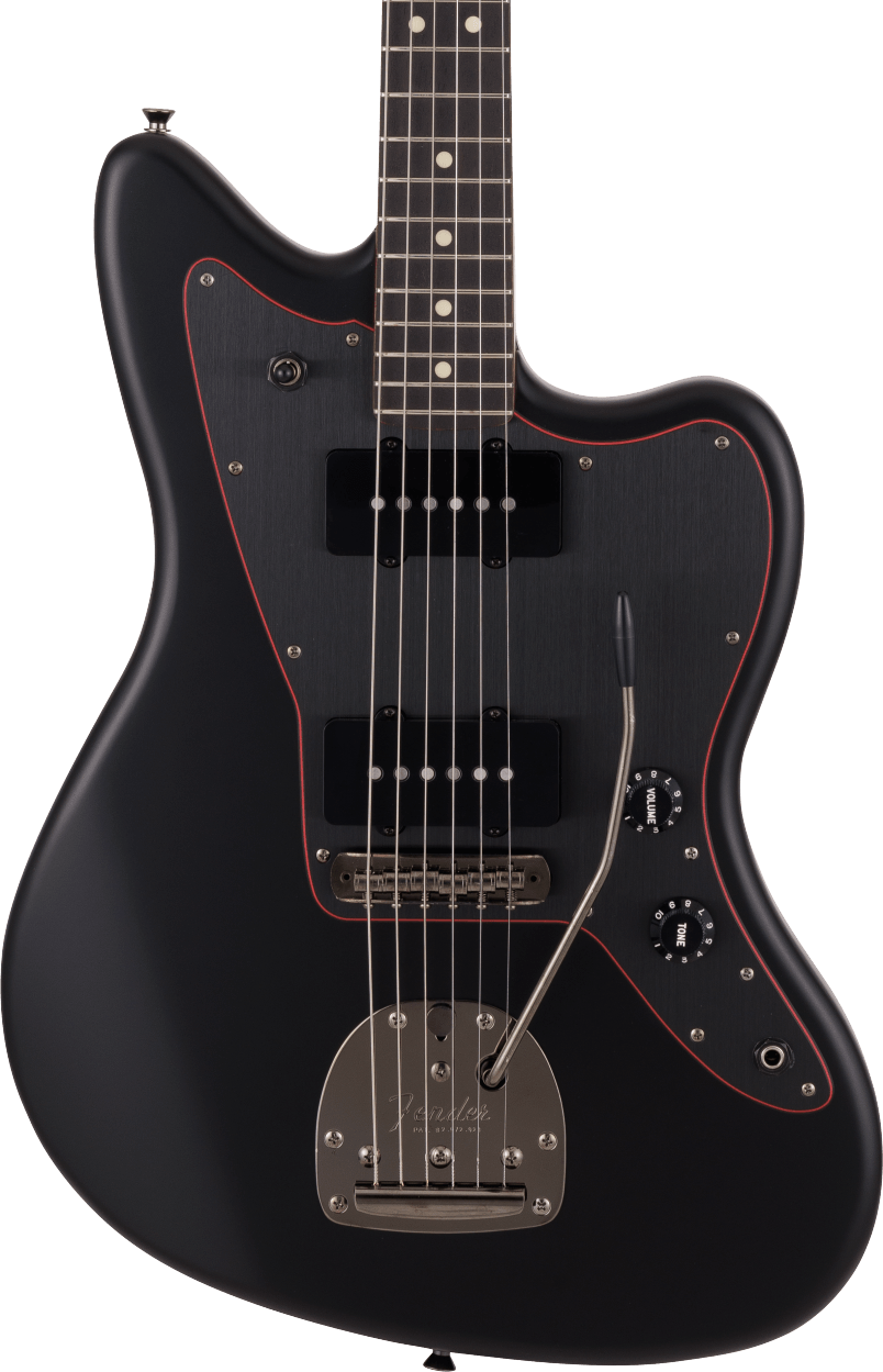 Fender LTD MIJ Hybrid II Jazzmaster RW Noir Black with Gig Bag in stock