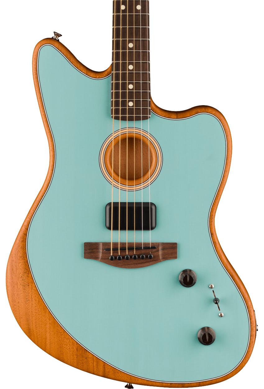 Fender Acoustasonic Player Jazzmaster Acoustic/Electric Guitar in Ice Blue in stock