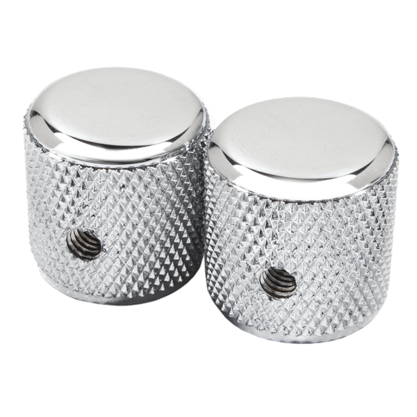 Fender Pure Vintage '60s Telecaster Knurled Pair in Chrome/Aluminum in stock - Image 1