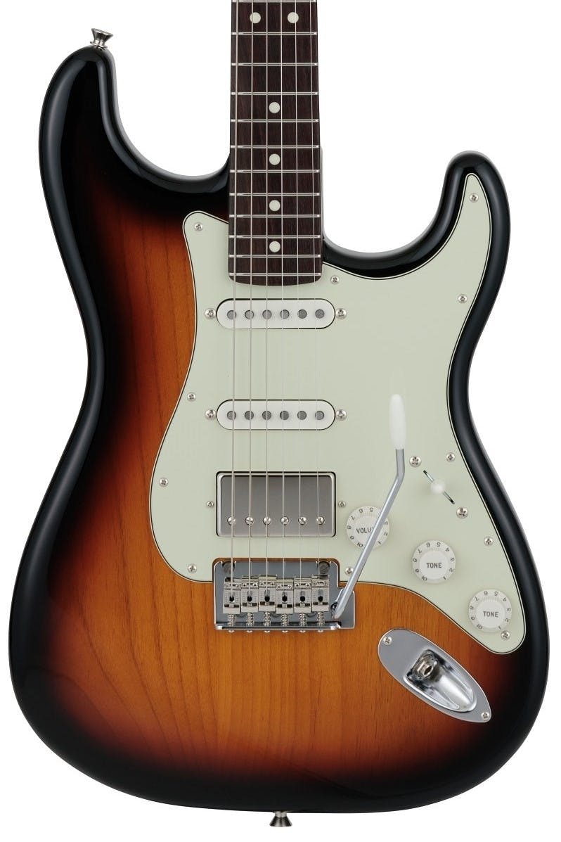 Fender Made in Japan Hybrid II Stratocaster in Three-Colour Sunburst in stock