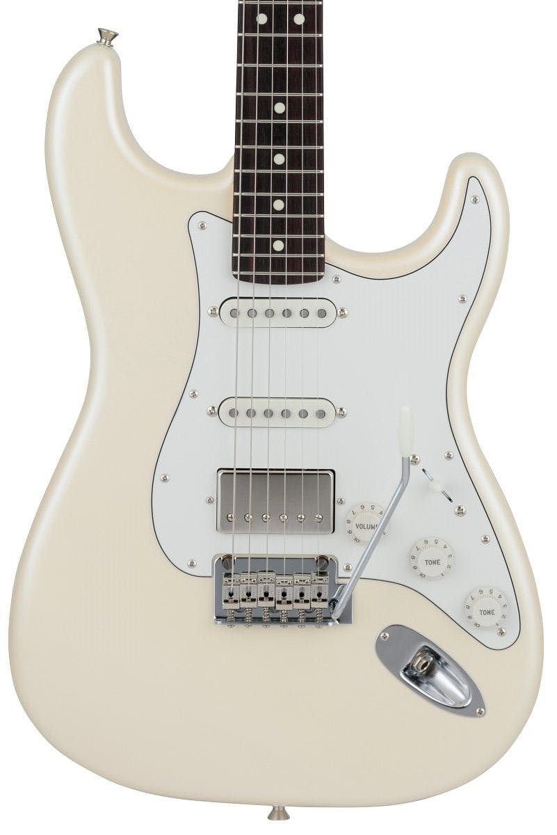 Fender Made in Japan Hybrid II Stratocaster in Olympic Pearl in stock