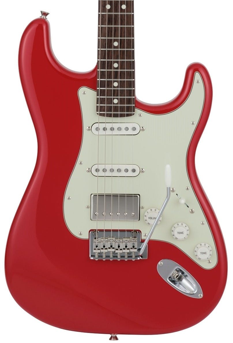Fender Made in Japan Hybrid II Stratocaster HSS in Modena Red in stock