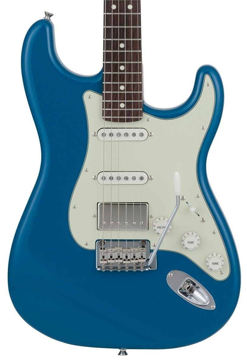 Fender Made in Japan Hybrid II Stratocaster HSS in Forest Blue in stock