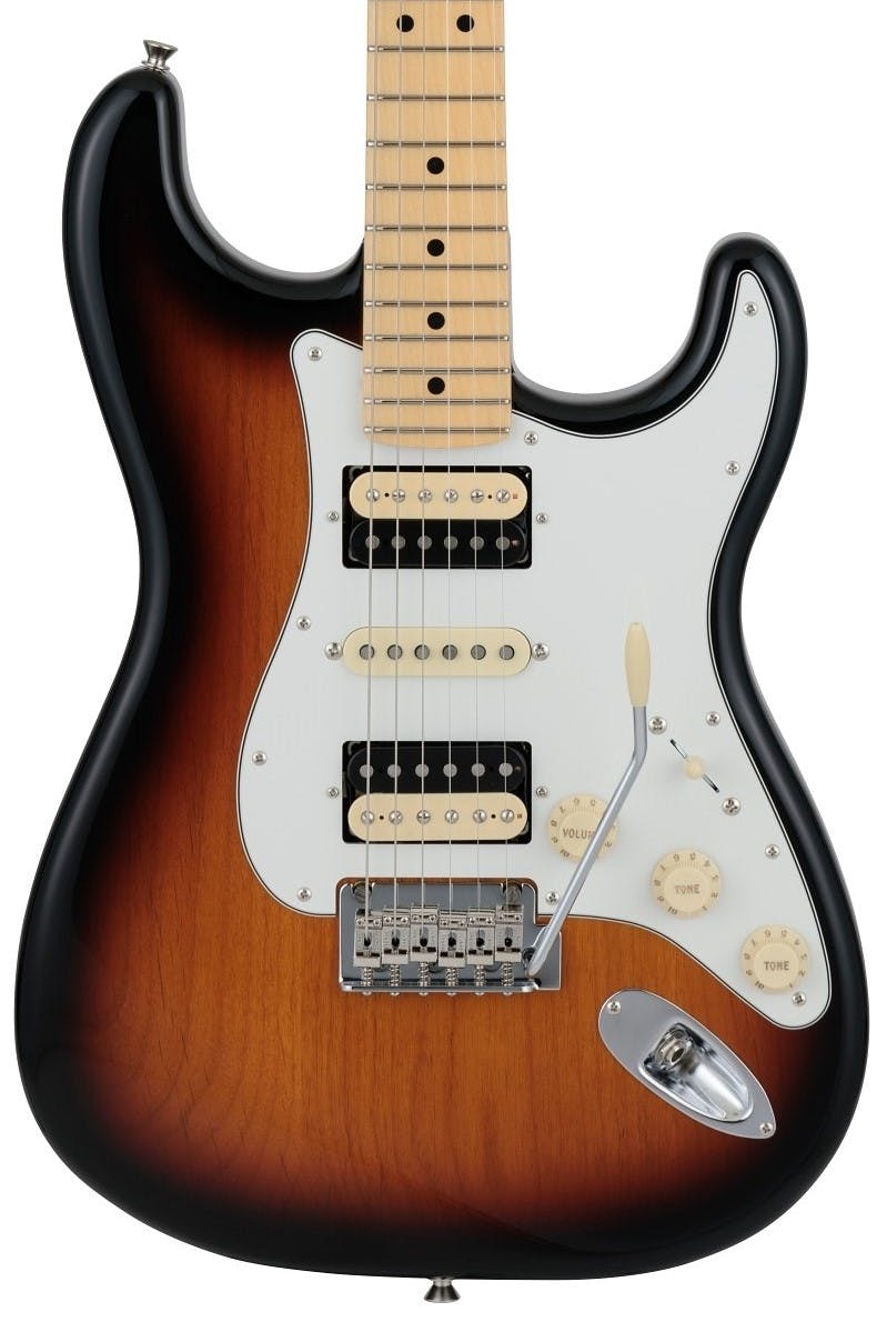 Fender Made in Japan Hybrid II Stratocaster HSH in Three Colour Sunburst in stock