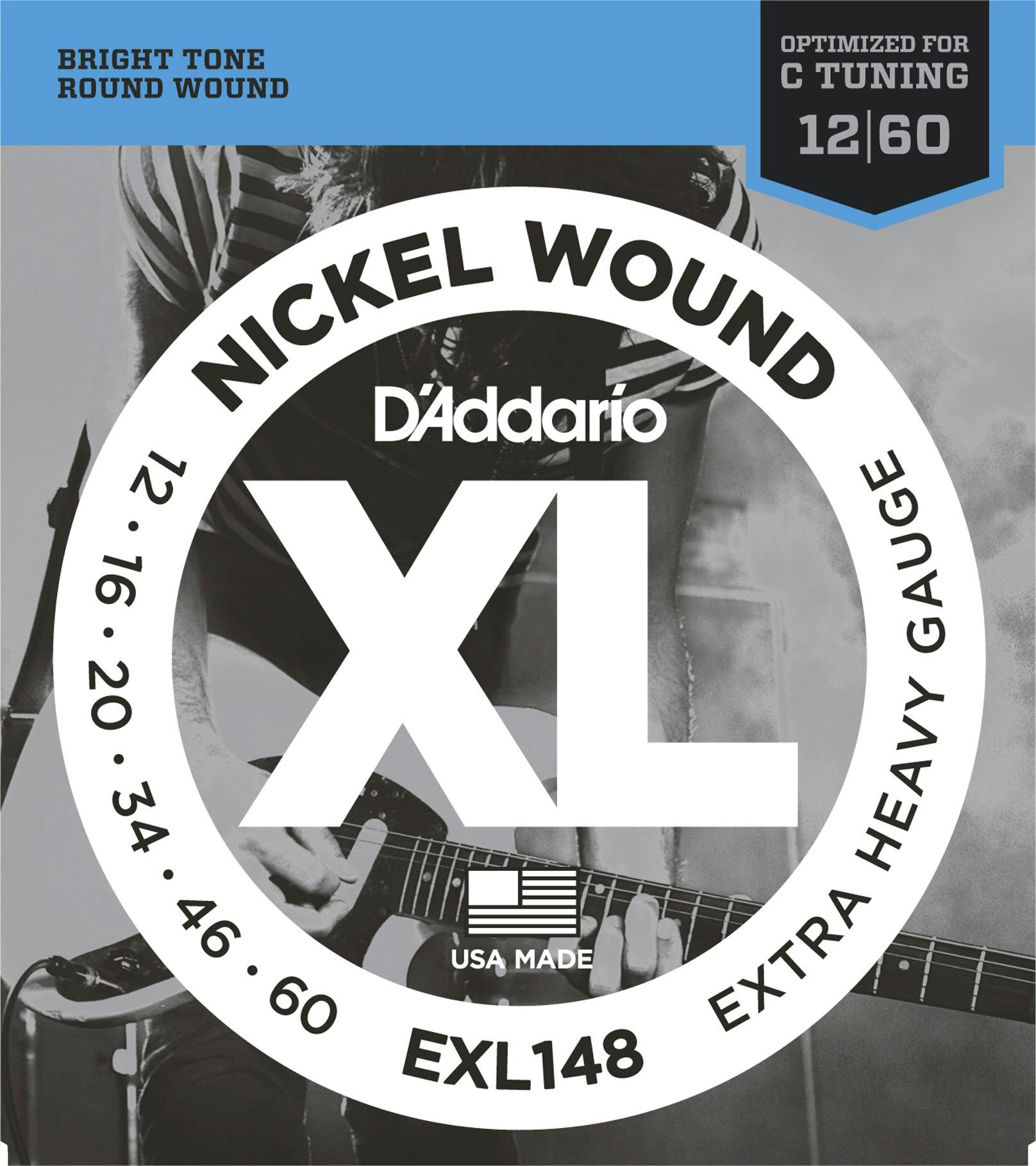 D'Addario XL 12 - 60 Extra Heavy Electric Guitar Strings in stock
