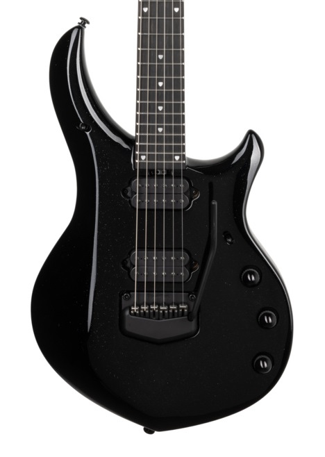 Music Man Majesty Electric Guitar in Black Frosting in stock
