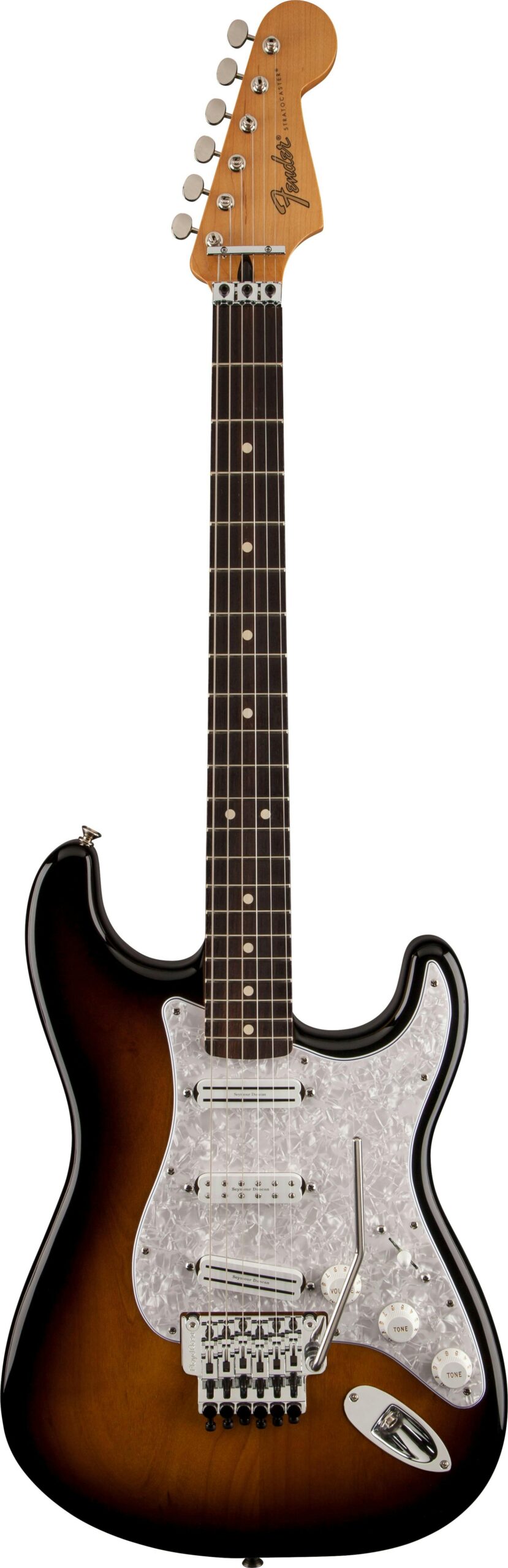 Fender Dave Murray HHH Strat in 2 Tone Sunburst in stock