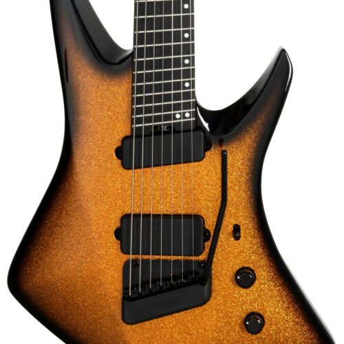 Music Man Kaizen 7-String Multi-Scale Electric Guitar in Ember Burst in stock