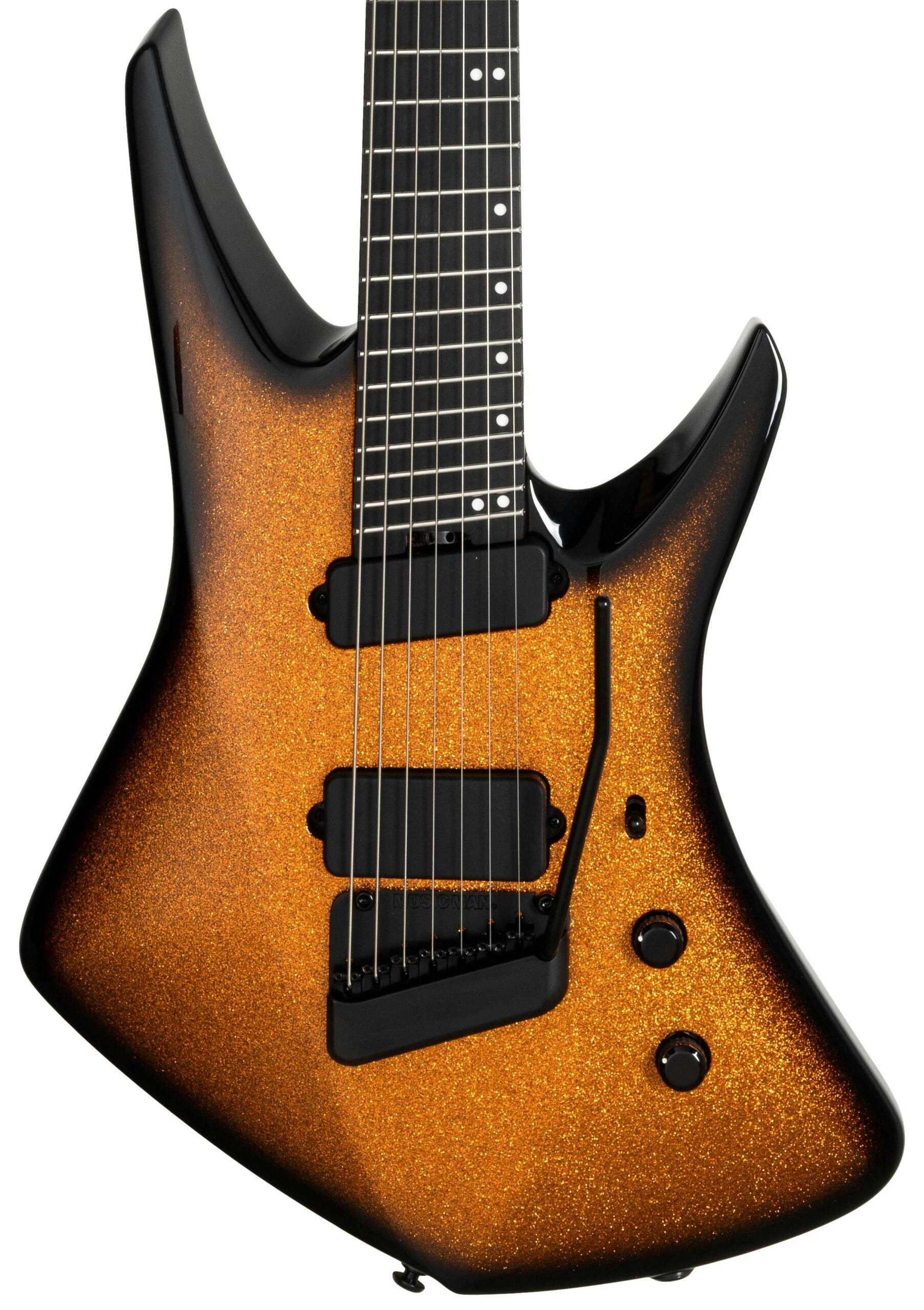 Music Man Kaizen 7-String Multi-Scale Electric Guitar in Ember Burst in stock
