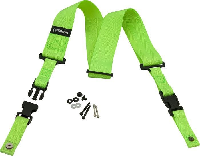 Dimarzio ClipLock 2" Nylon Strap in Green in stock