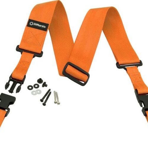 Dimarzio ClipLock 2" Nylon Strap in Orange in stock