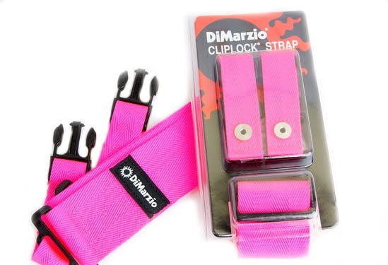 Dimarzio ClipLock 2" Nylon Strap in Pink in stock