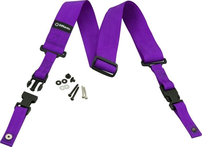 Dimarzio ClipLock 2" Nylon Strap in Purple in stock