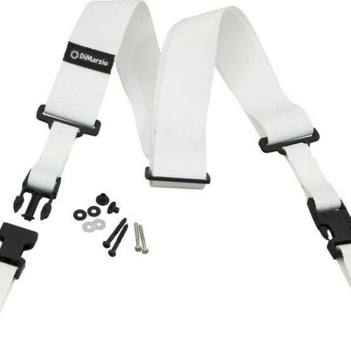 Dimarzio ClipLock 2" Nylon Strap in White in stock