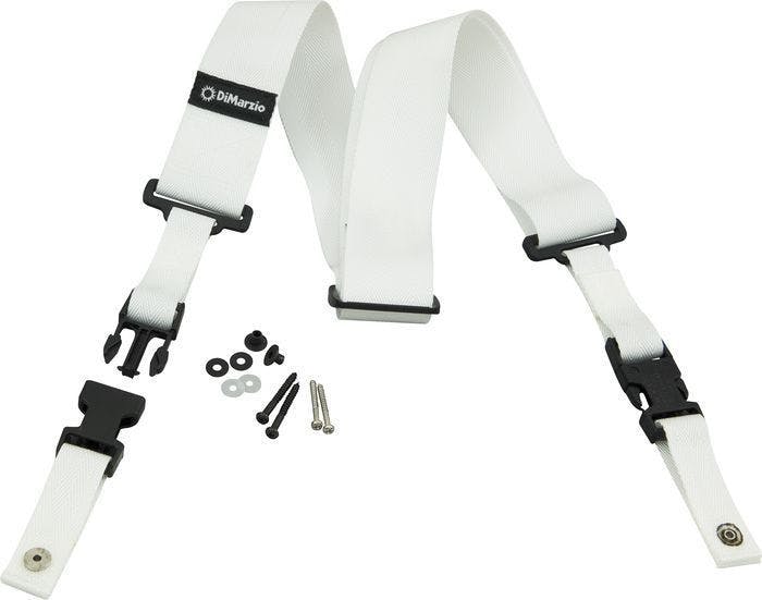Dimarzio ClipLock 2" Nylon Strap in White in stock
