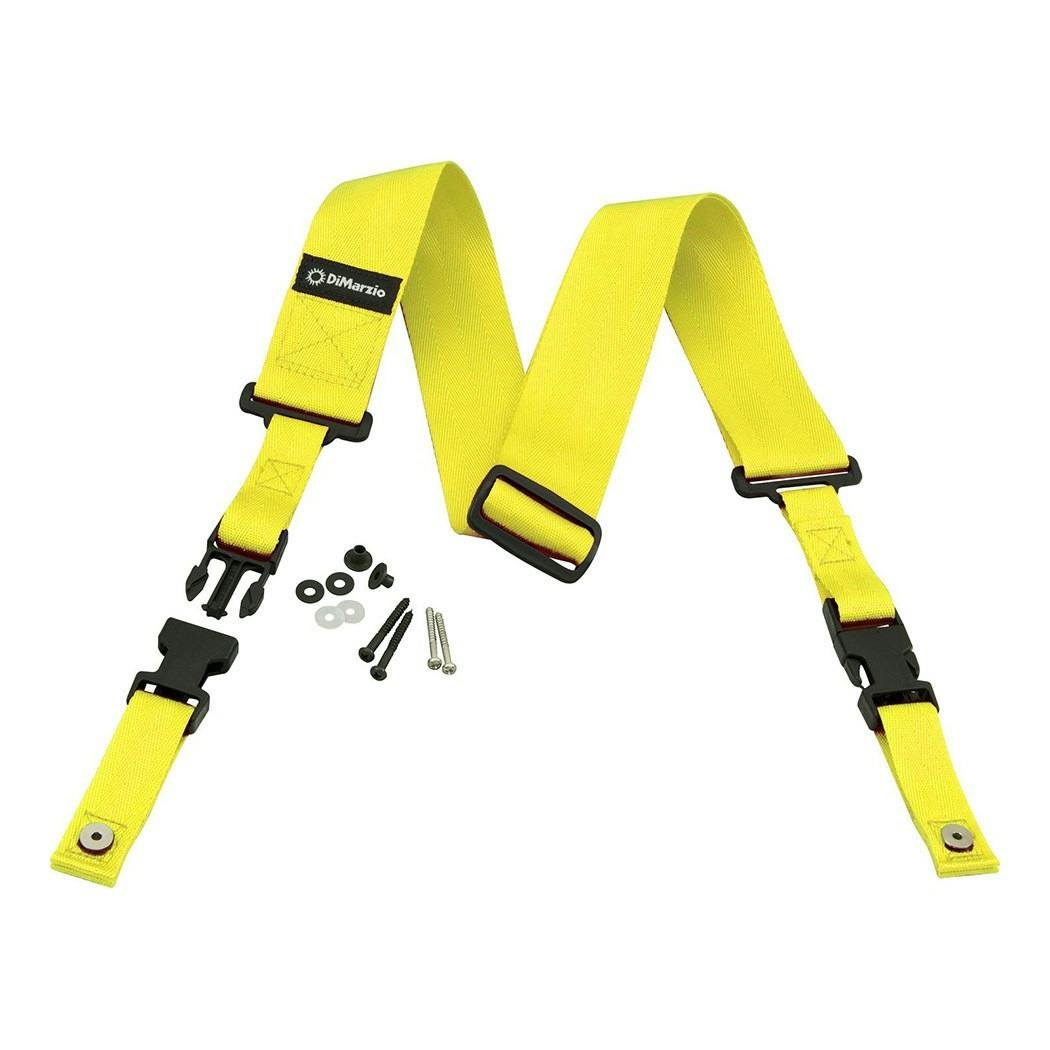 Dimarzio ClipLock 2" Nylon Strap in Yellow in stock