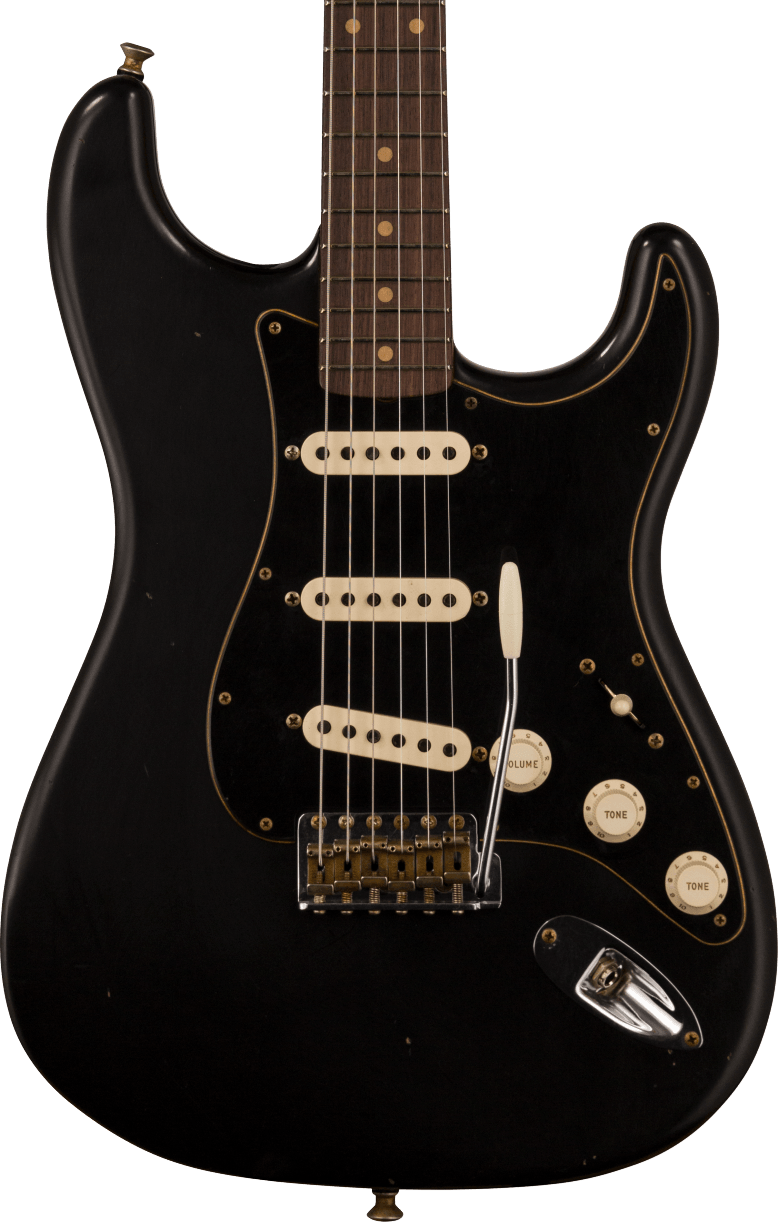 Fender Custom Shop Postmodern Strat Journeyman Relic Rosewood Fingerboard Aged Black in stock