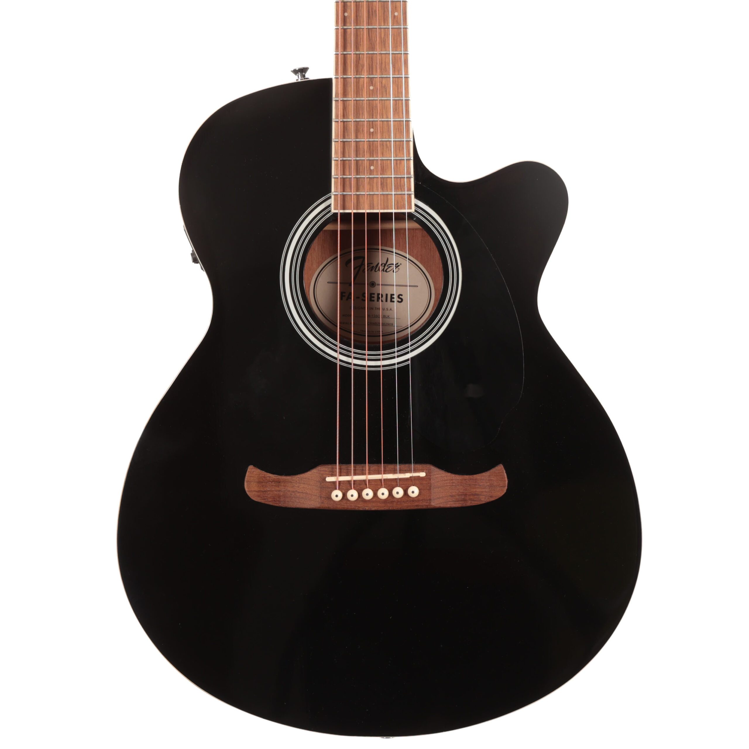 B Stock : Fender FA-135CE Concert Walnut Fingerboard Black 005 in stock
