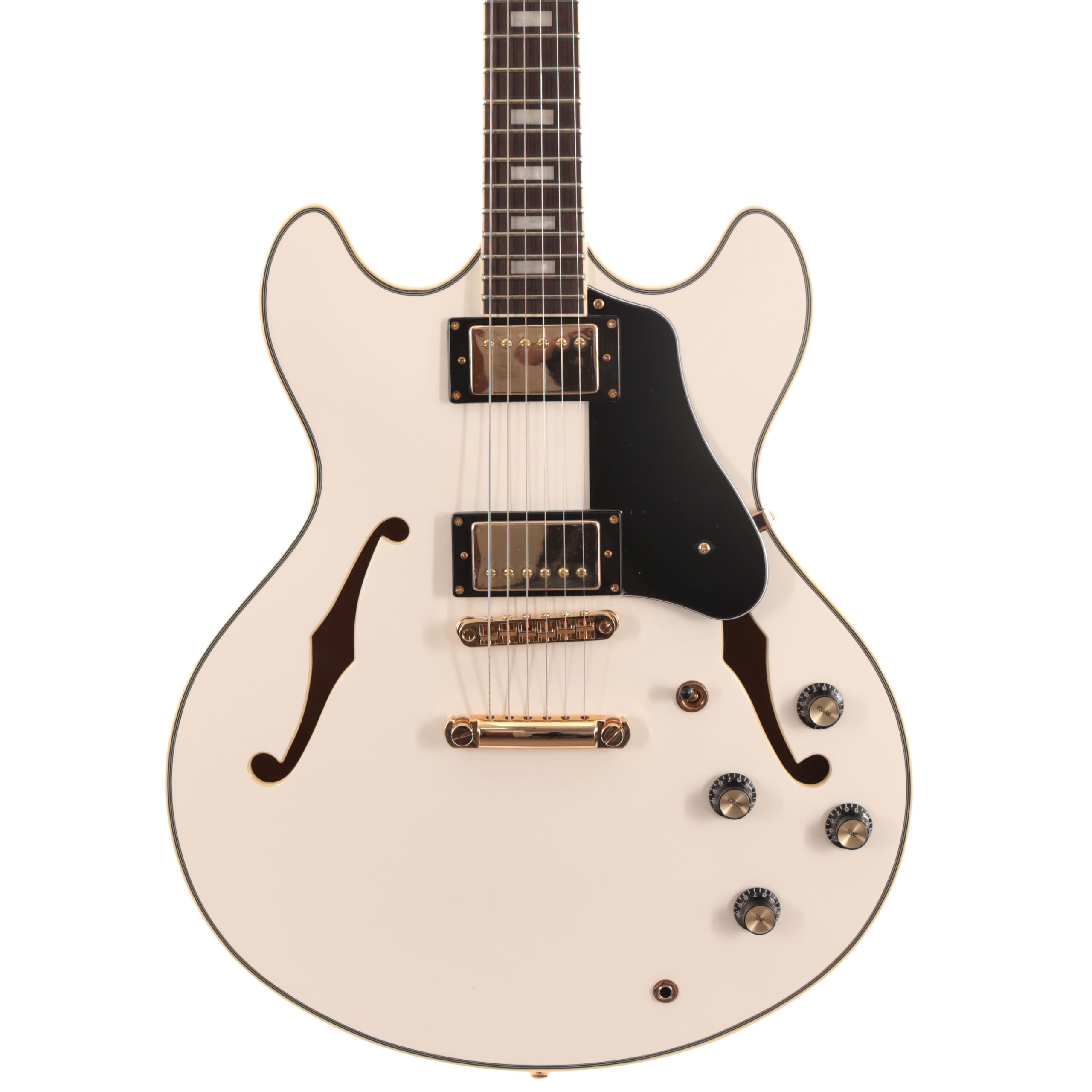 B Stock : Sire Larry Carlton H7 Semi-Hollow Electric Guitar in White 011 in stock