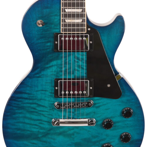 B Stock : Gibson USA Les Paul Studio Session Cobalt Burst With Black Trim 001 in stock