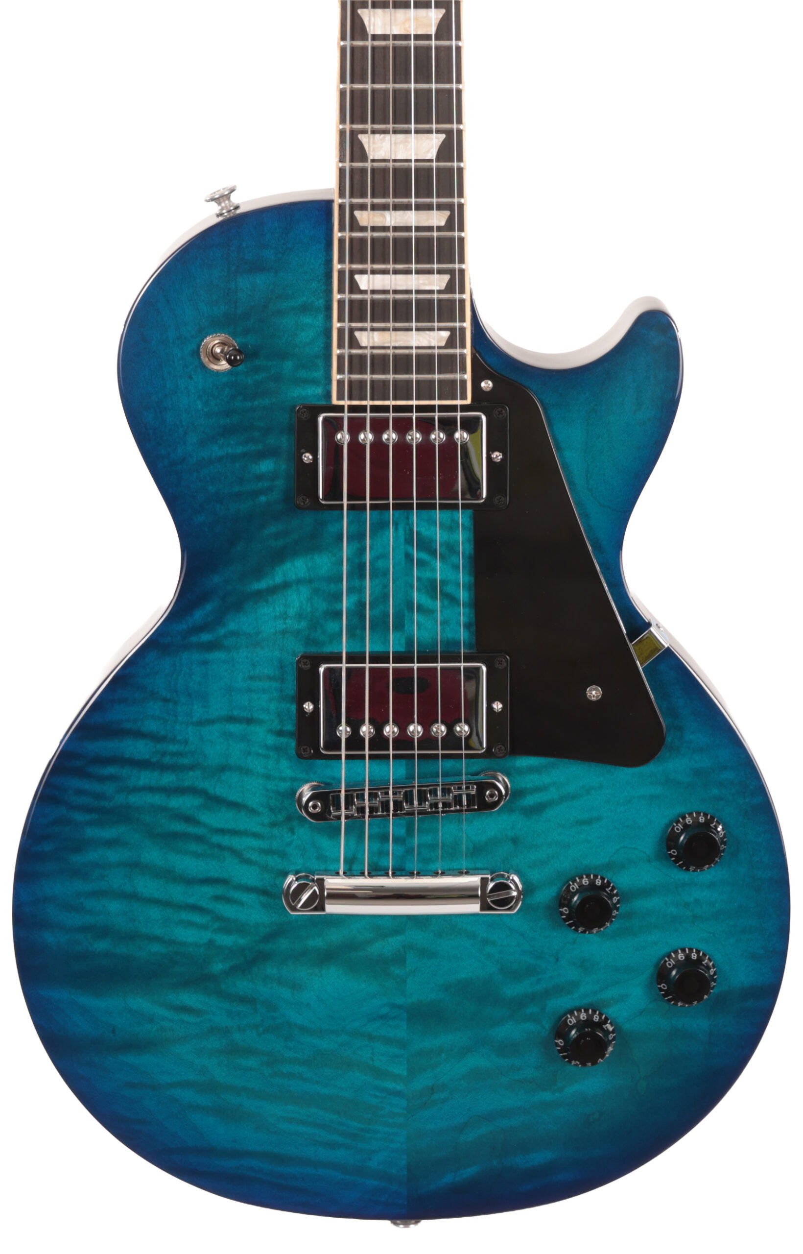 B Stock : Gibson USA Les Paul Studio Session Cobalt Burst With Black Trim 001 in stock