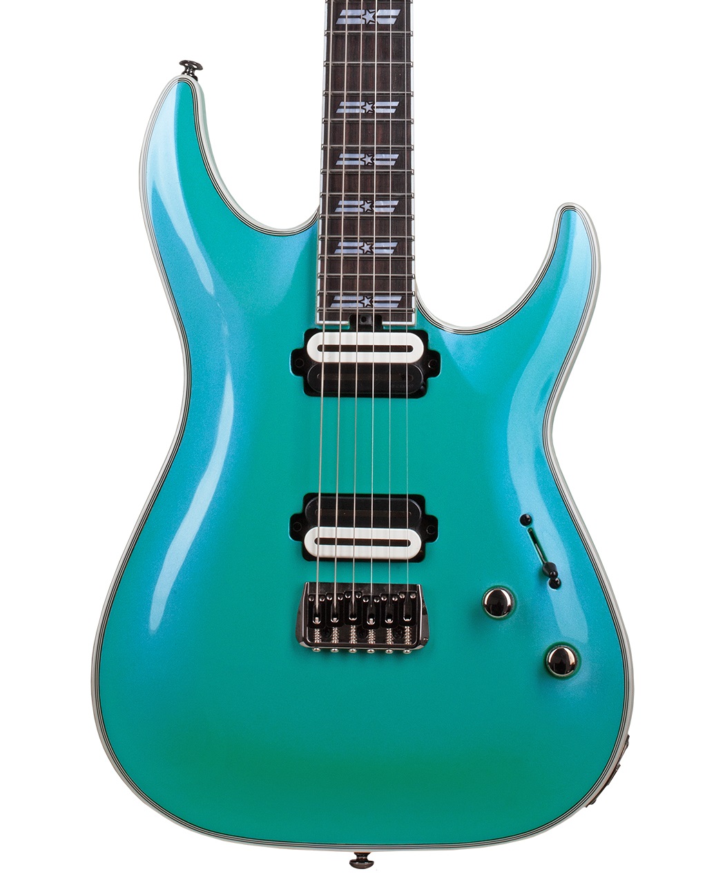 Schecter C-1 SLS Hollywood Electric Guitar in Glacier Metallic in stock