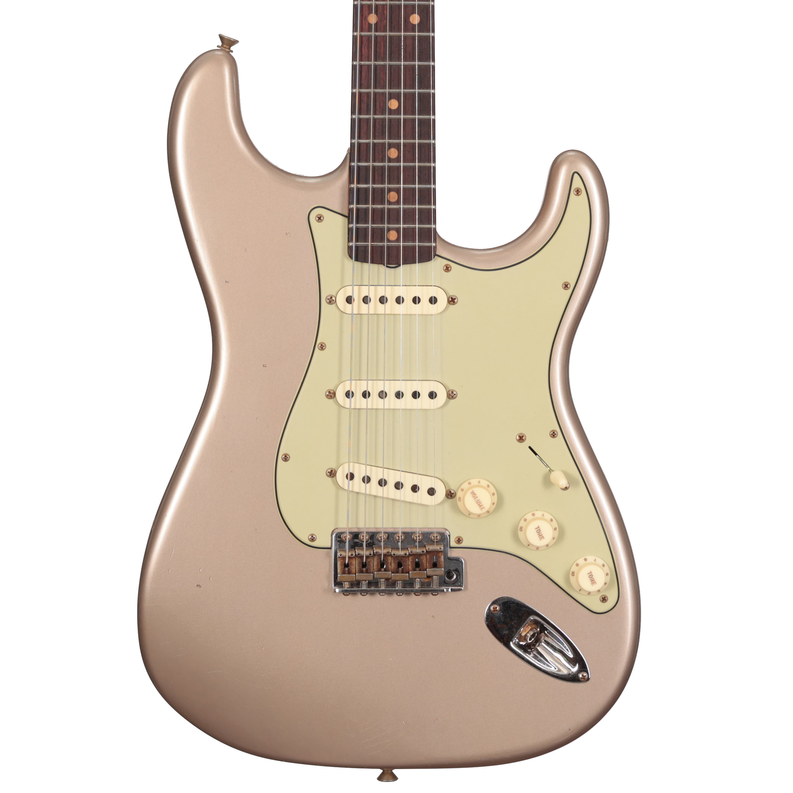 Fender Custom Shop 1959 Journeyman Relic Stratocaster in Super Faded Aged Shoreline Gold in stock