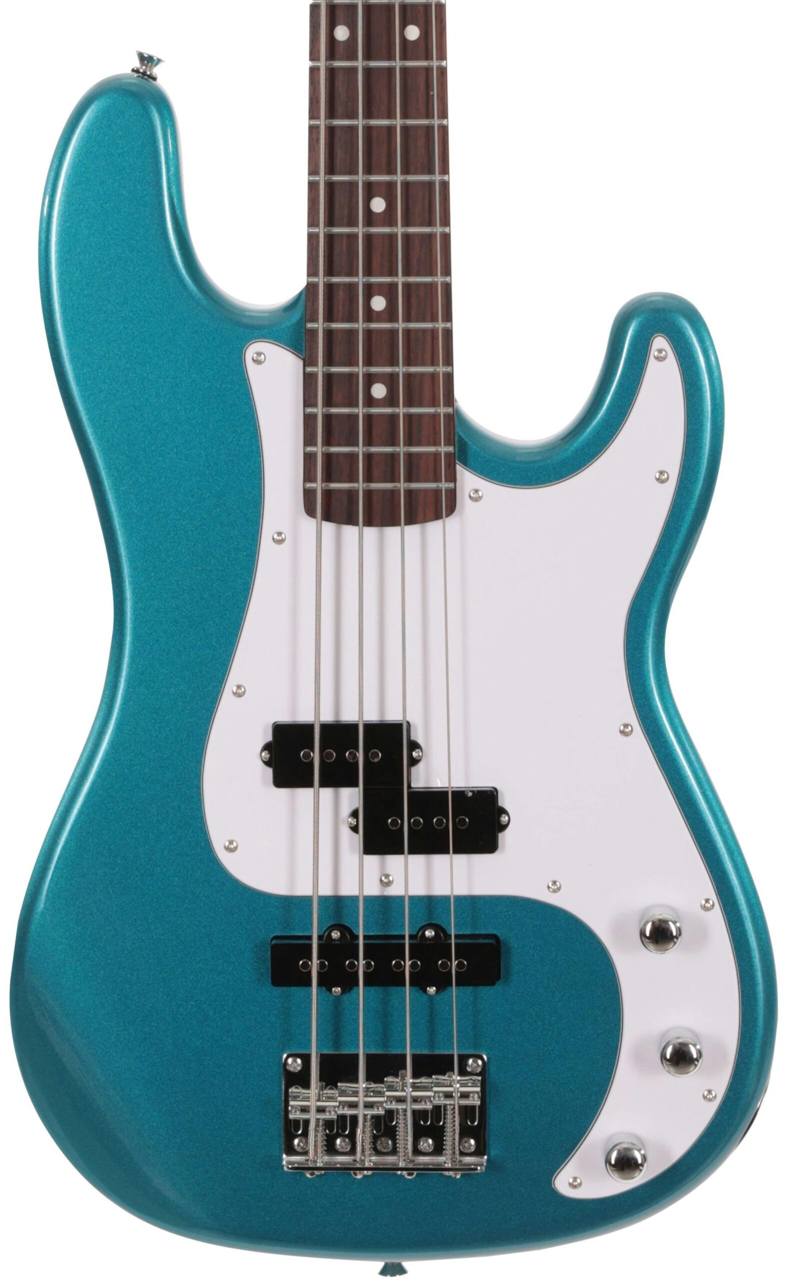 EastCoast PJ4 Electric Bass in Lake Placid Blue in stock - Image 1